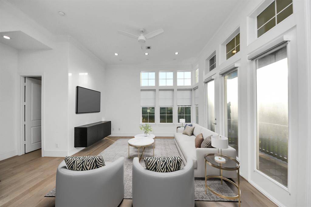 Virtually staged living room
