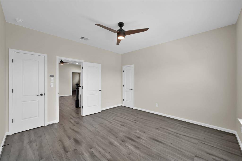 Spacious guest rooms with plenty of light and dual storage closets.