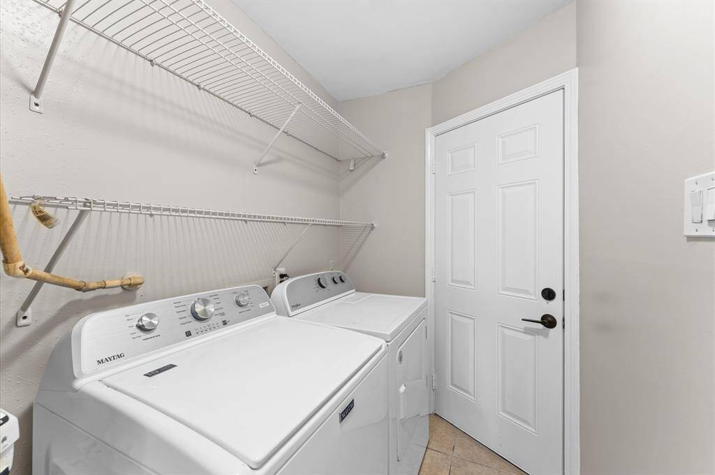 Laundry Room providing the washer and Dryer for your convivence.