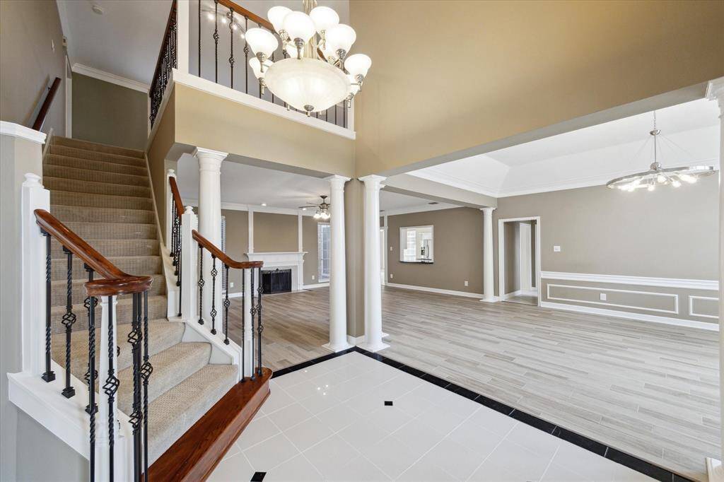 Updated staircases can really adds a fresh, inviting feel to the entryway