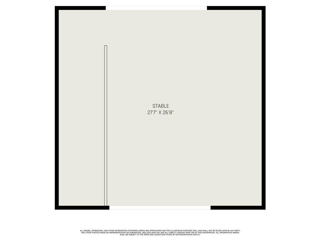 Floor plan/foot print for the stable/barn/shop.