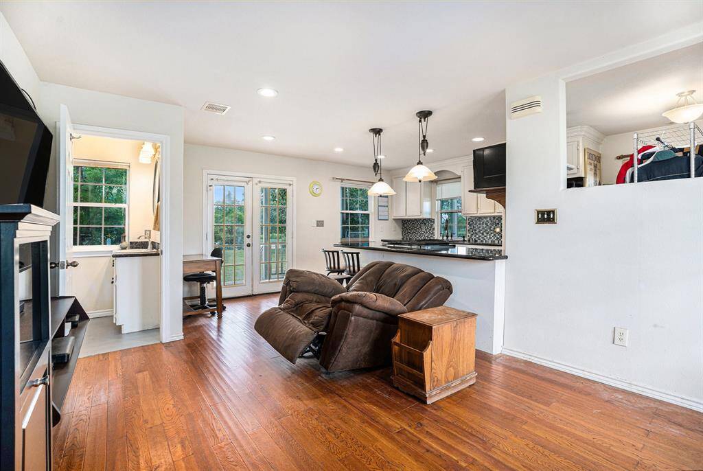 This living area has some great views of the property.