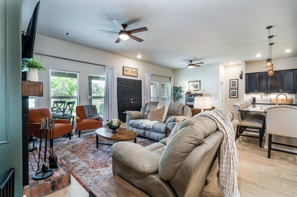 You'll love the colder months by the fireplace in this living room