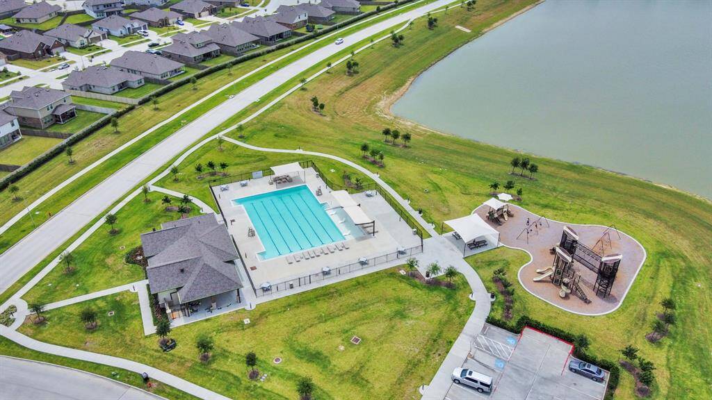 Ariel view of Community Pool and Park
