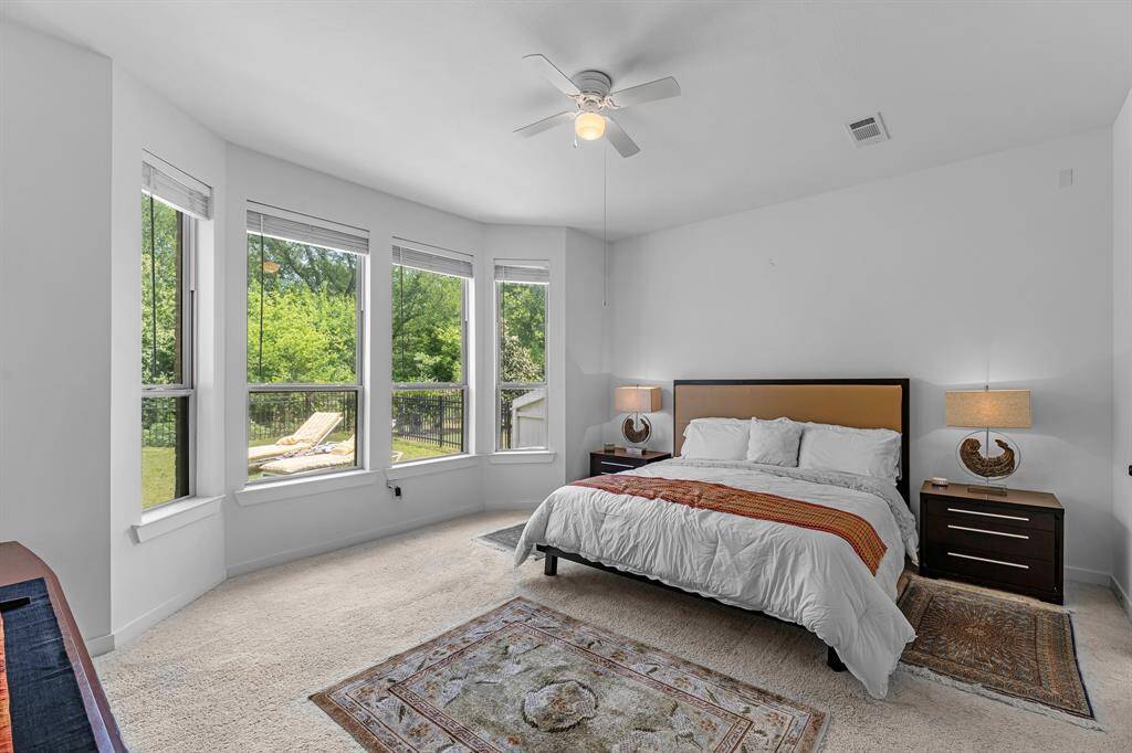 Entry view of the over-sized Primary Bedroom.
