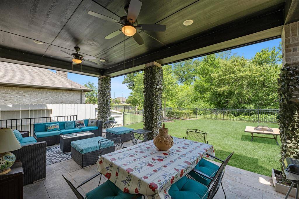 Over-sized patio ready for you to relax while listening to the sights and sounds of nature.