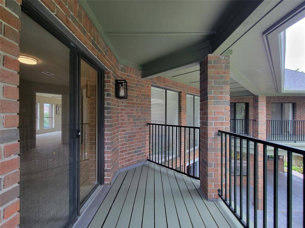 Another view of the balcony off the first of the secondary bedrooms. To the right is the shared balcony for the second and third secondary bedrooms.