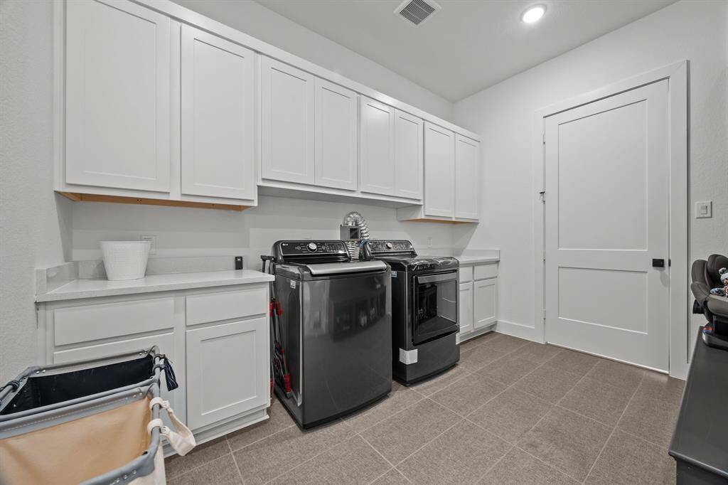 Just off the 3 car garage and you'll find the utility space of your dreams. the organization and storage options are endless. Ensuring a well kept home with ease.