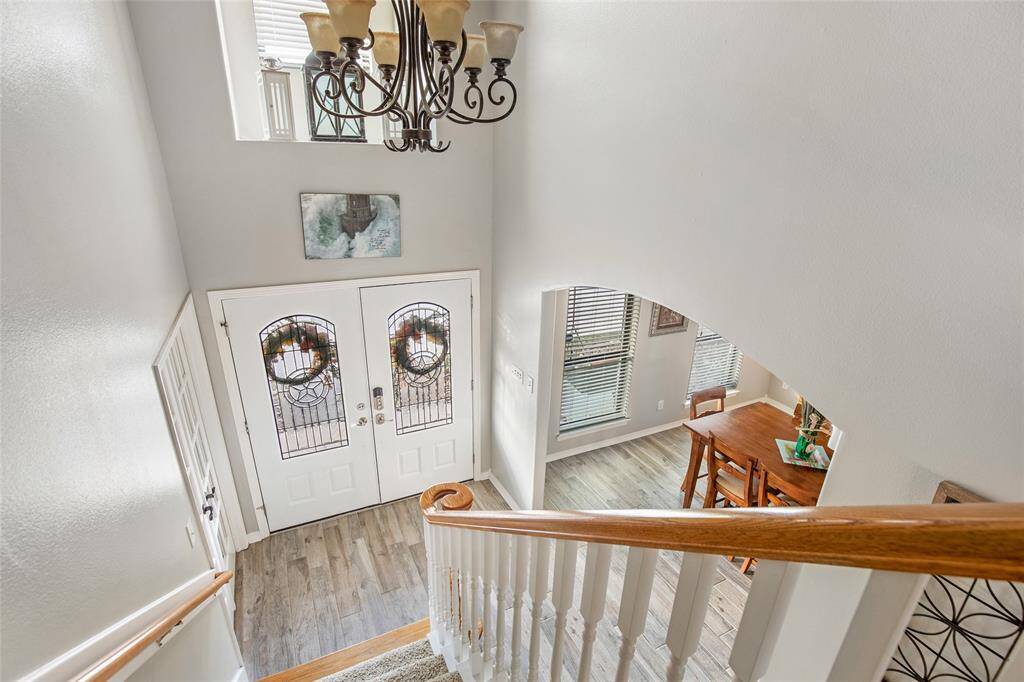 The oversized ceilings make the entry feel open and spacious, while still providing lots of natural light.