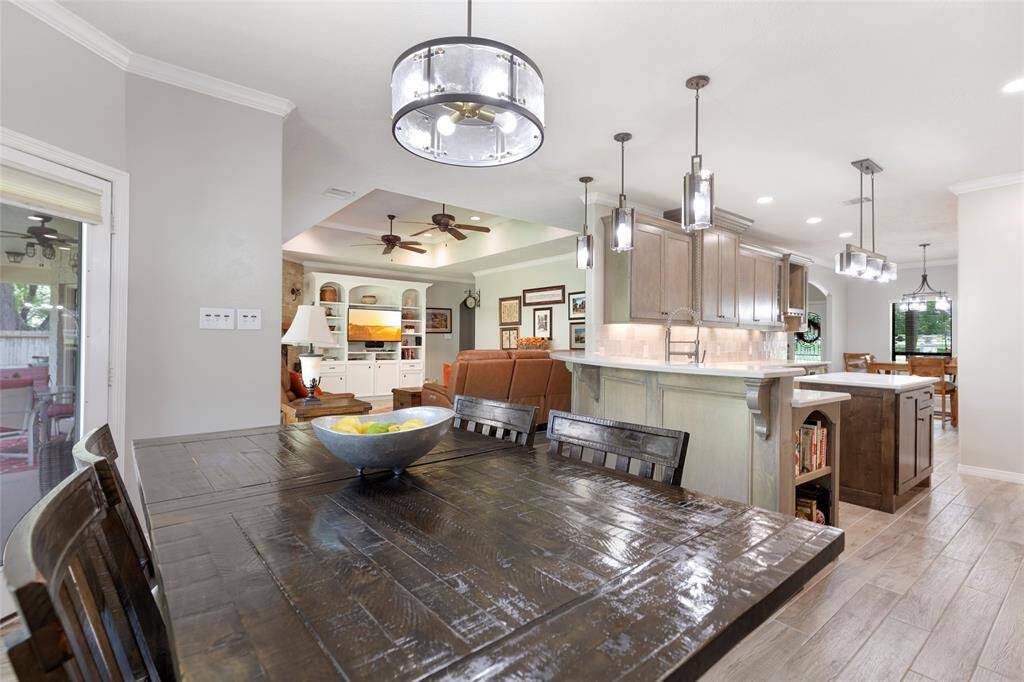 Overlook the stunning kitchen from your breakfast nook.