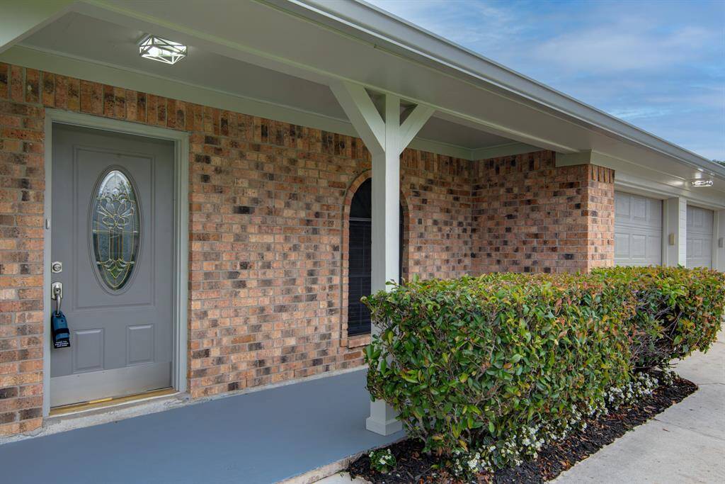 Freshly painted front porch.