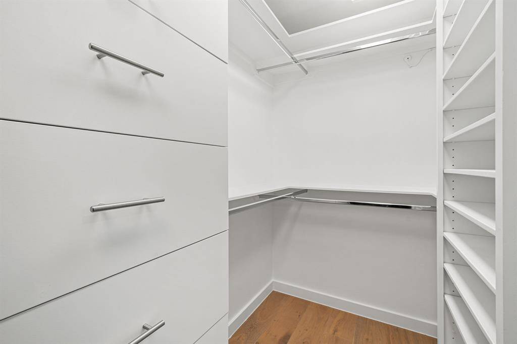 right side of primary walk in closet