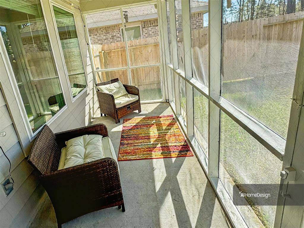 Enjoy morning coffee or sunsets relaxing in your backyard covered screened in patio