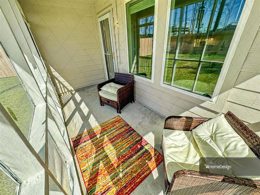 Porch for relaxing.