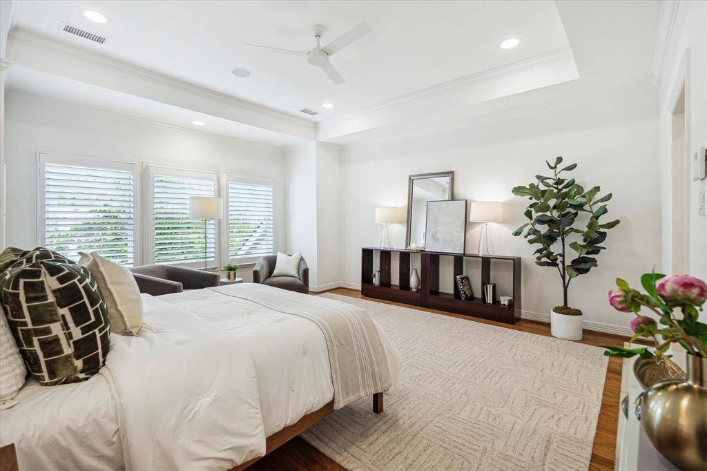 Reverse view of primary bedroom.