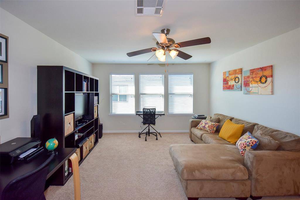 Very spacious with room for a cozy couch.