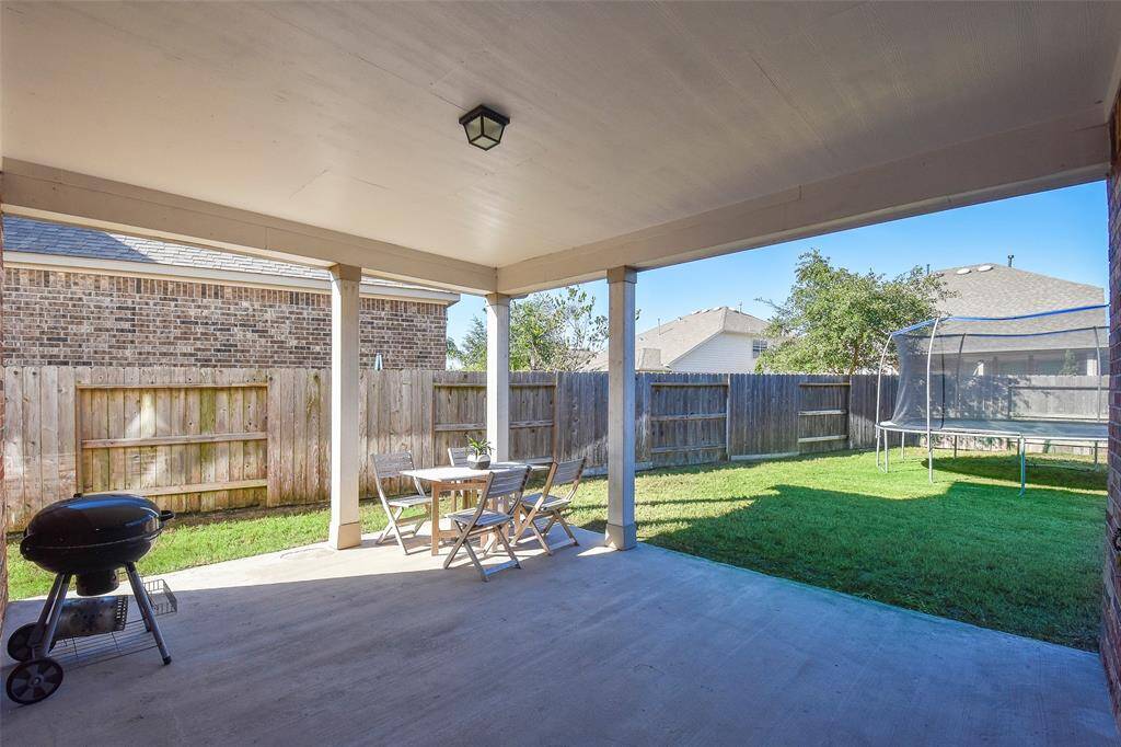 Spacious covered patio.
