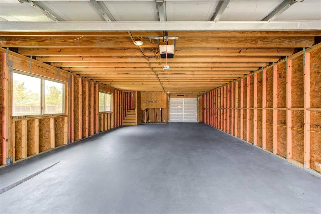 Back of garage with bay door