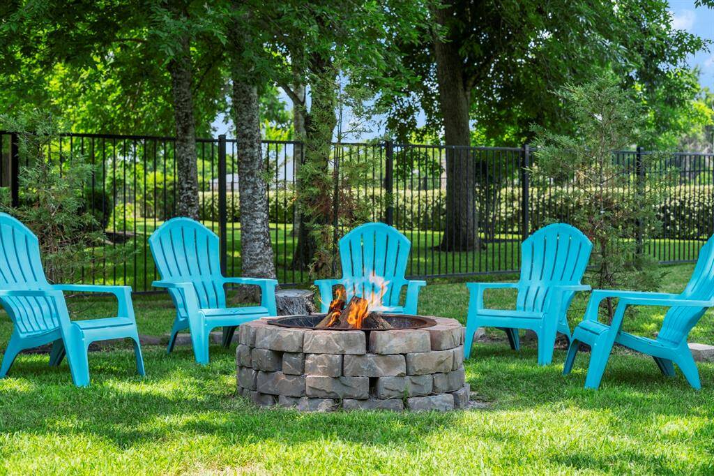 Relax by the cozy fire pit.