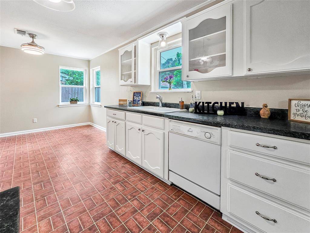Open Kitchen and dining area with plenty of counterspace and storage