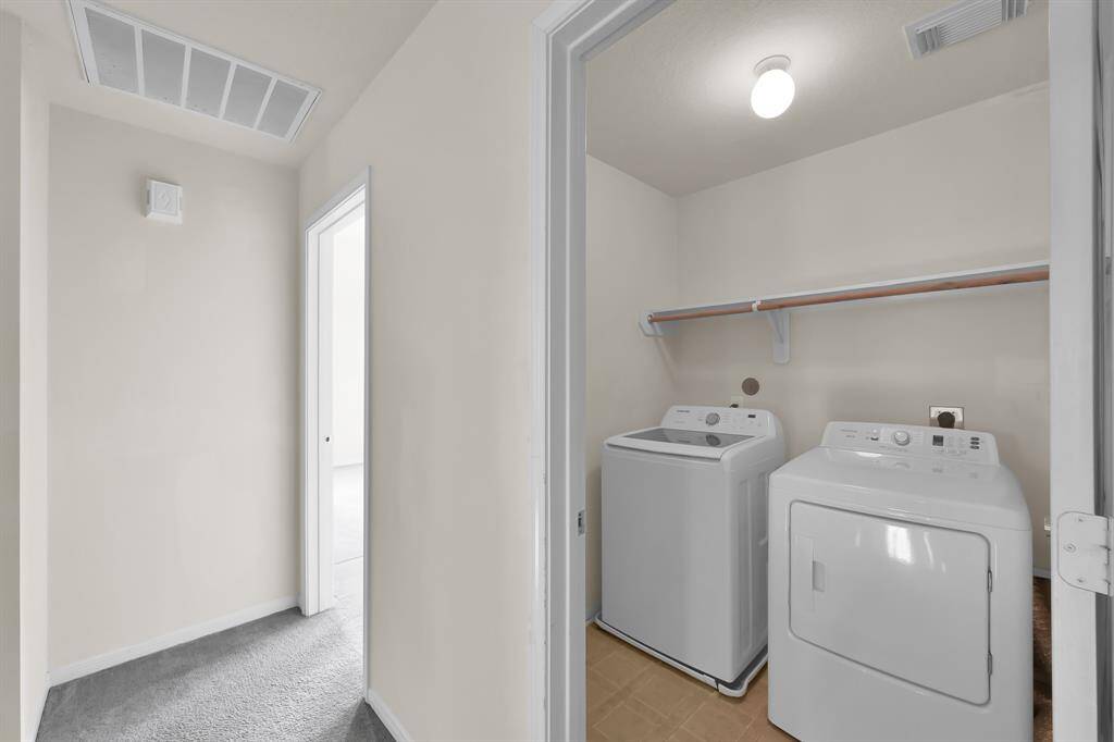 Laundry room (washer and dryer not included)