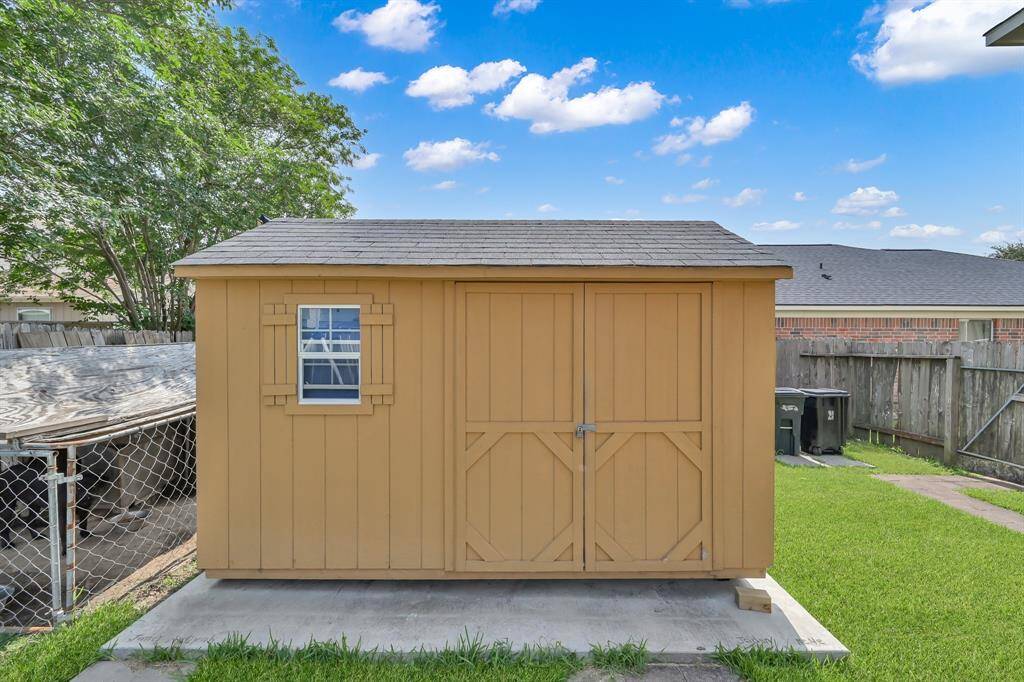 Shed included!