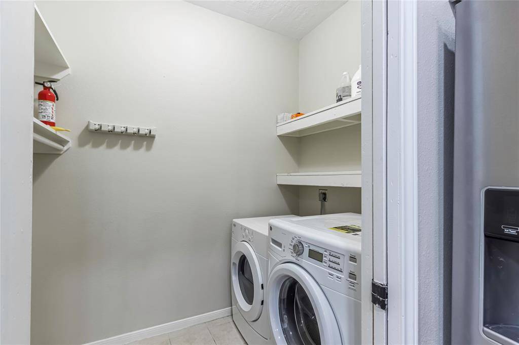 Utility room in house