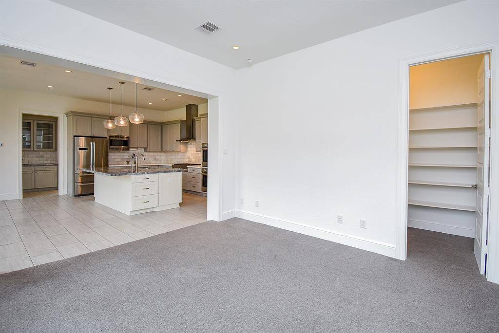 Den with view of Kitchen