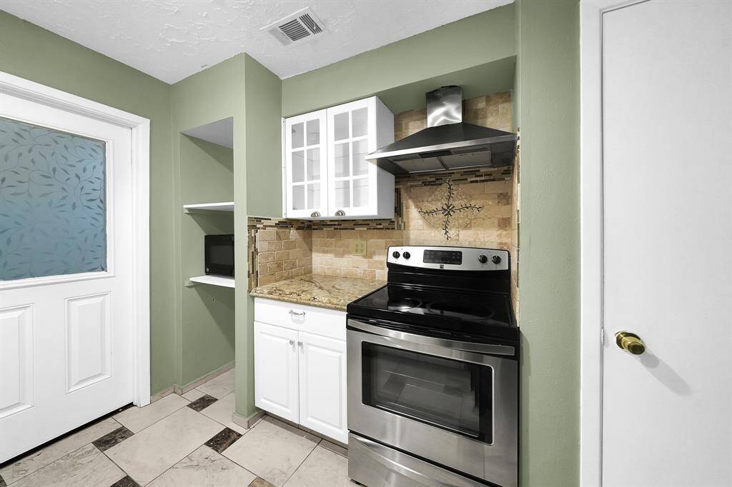 Kitchen with updated appliances.