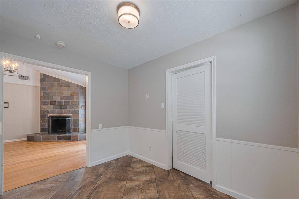 The breakfast room is open to the living space.