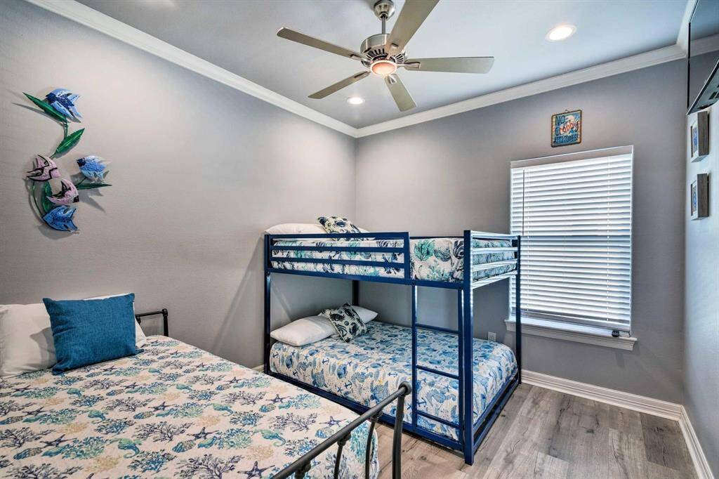 Third bedroom with bunk beds.