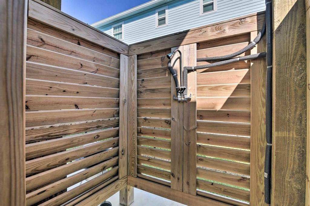 Outdoor shower.