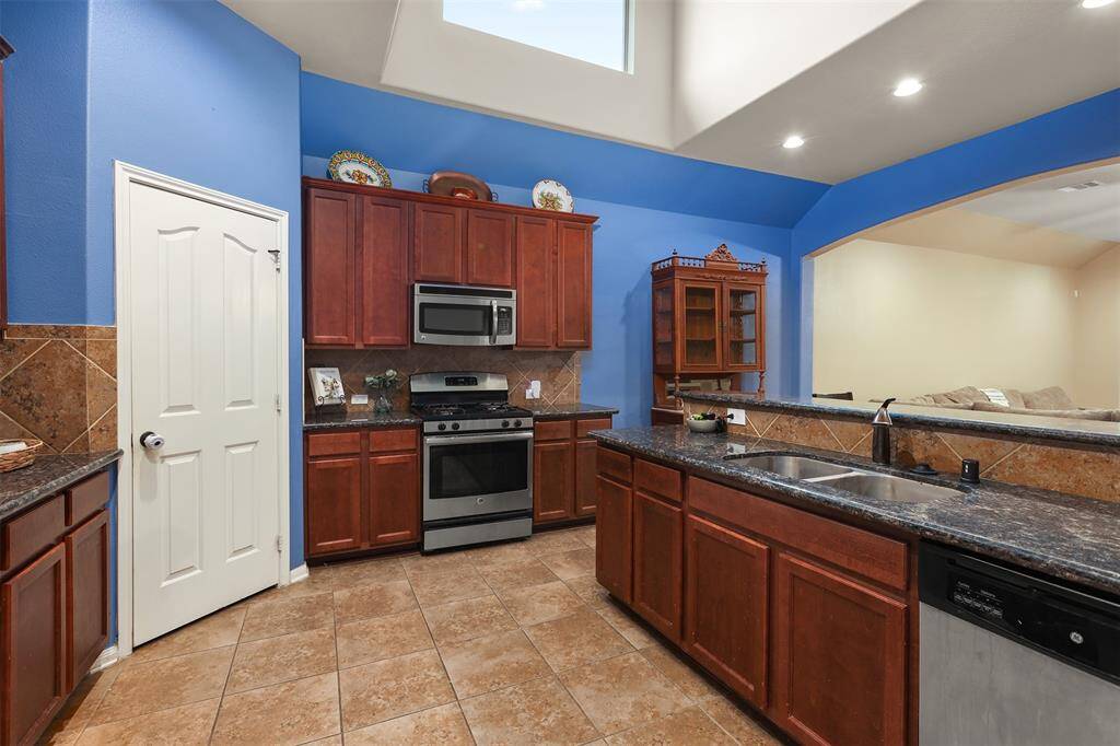Kitchen has Corner Walk In Pantry and Stainless Appliances