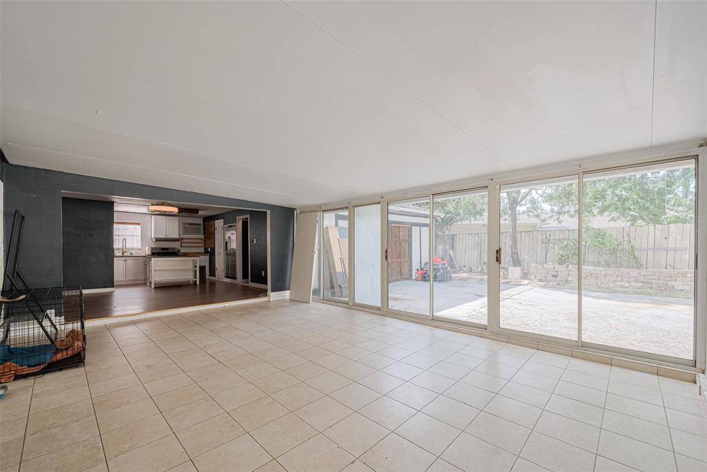 View of bonus space from sunroom
