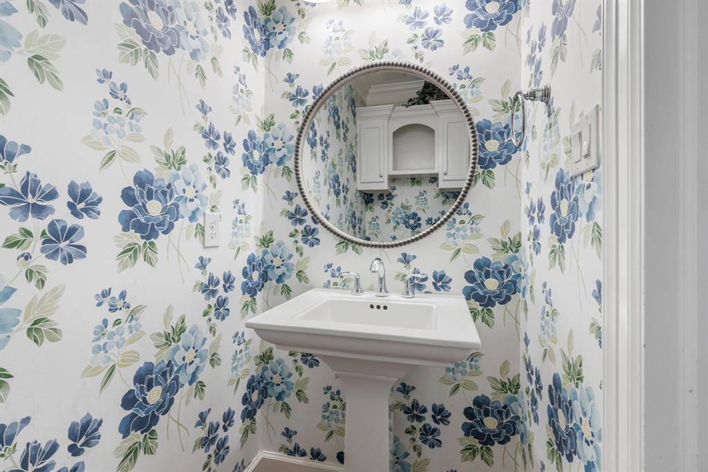 The 1/2 bathroom located downstairs.