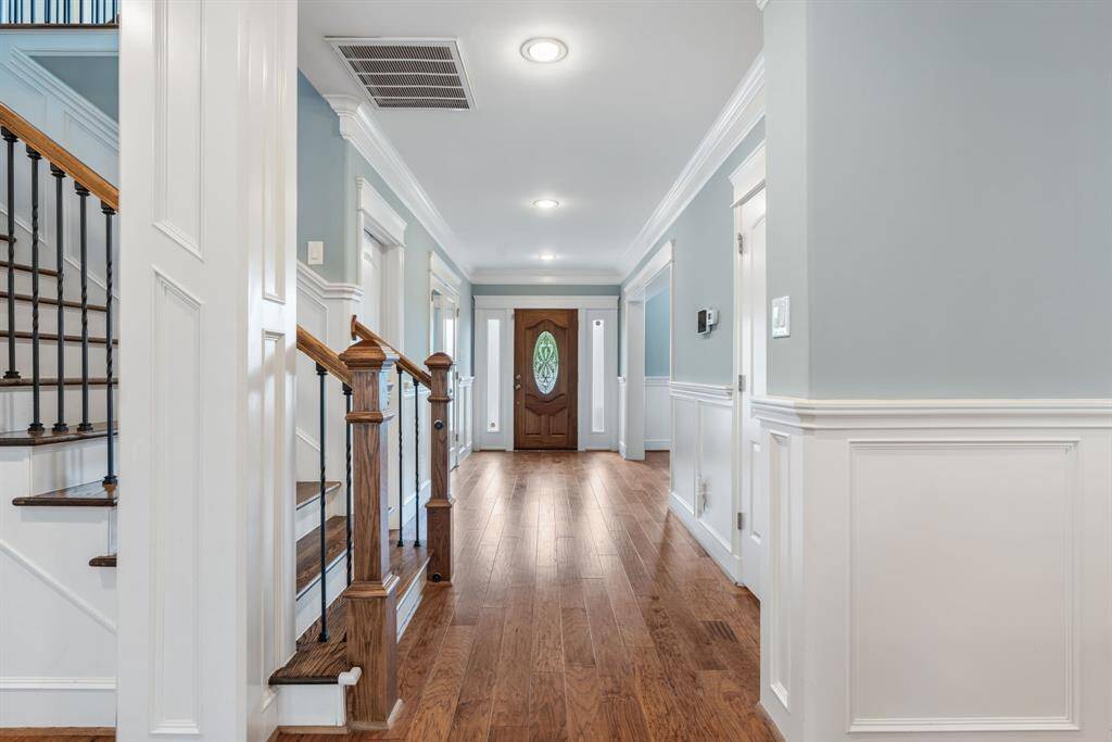 The amount of character the wainscot paneling brings is life.