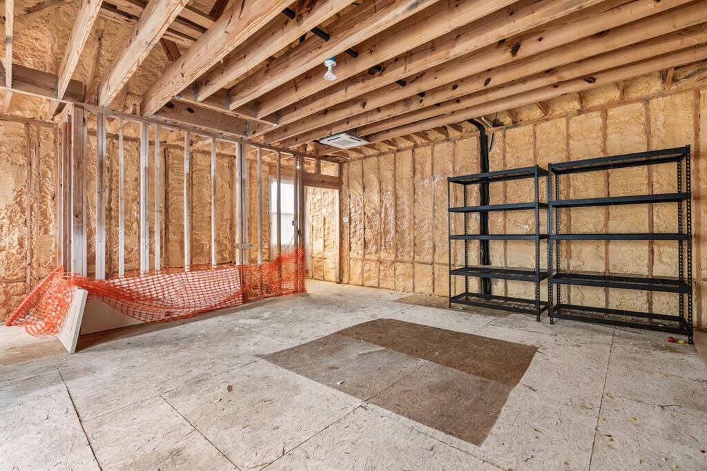 The unfinished garage apt.