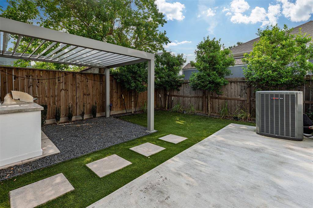Planted Privacy Trees along the Fence