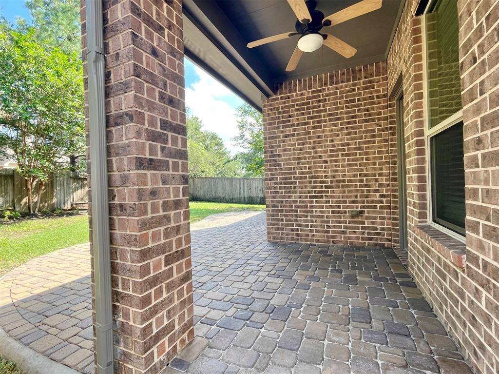 Covered back porch area