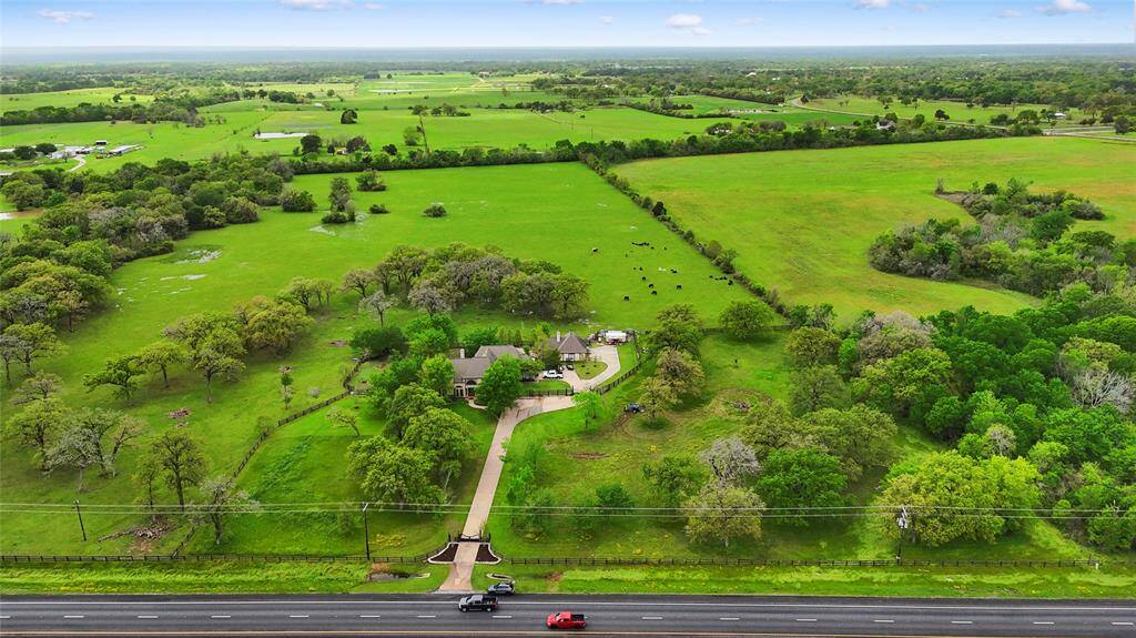 House aerial with cross fencing.