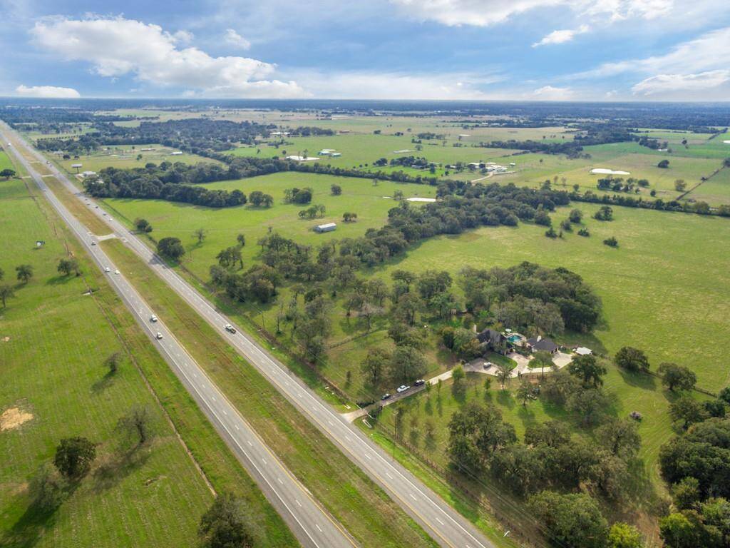 View of the immense frontage road on HWY 6