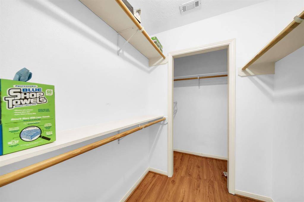 Walk in closet for secondary bedroom.