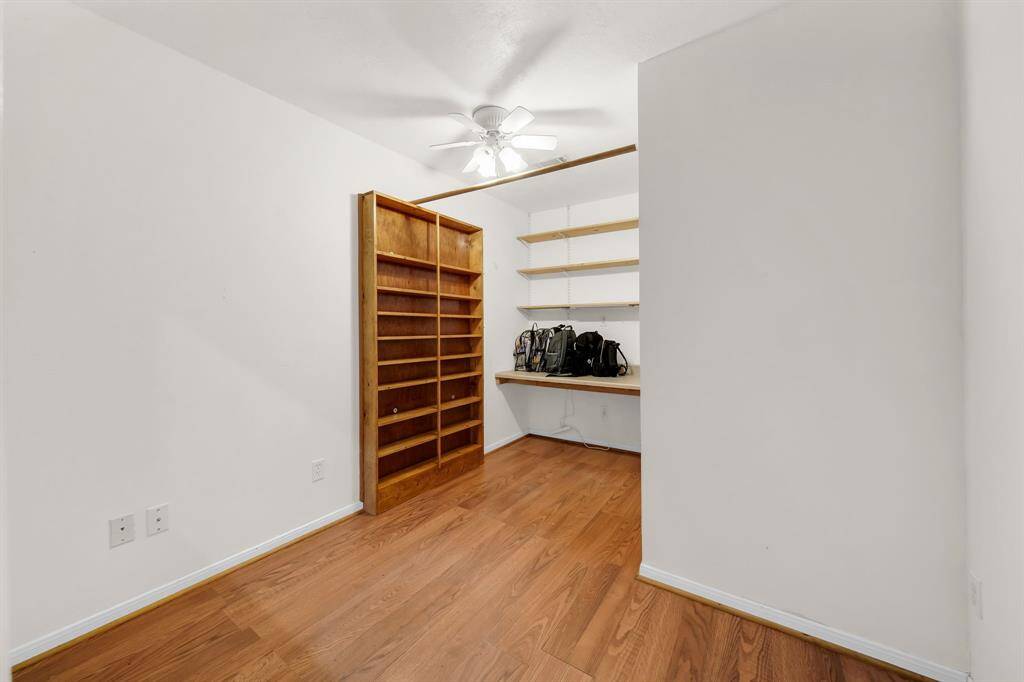 Office inside the garage offers room for at home employees.