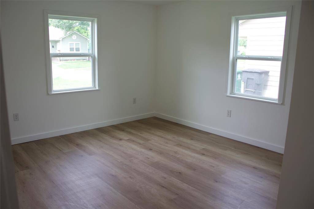 Large bedroom from entry into room