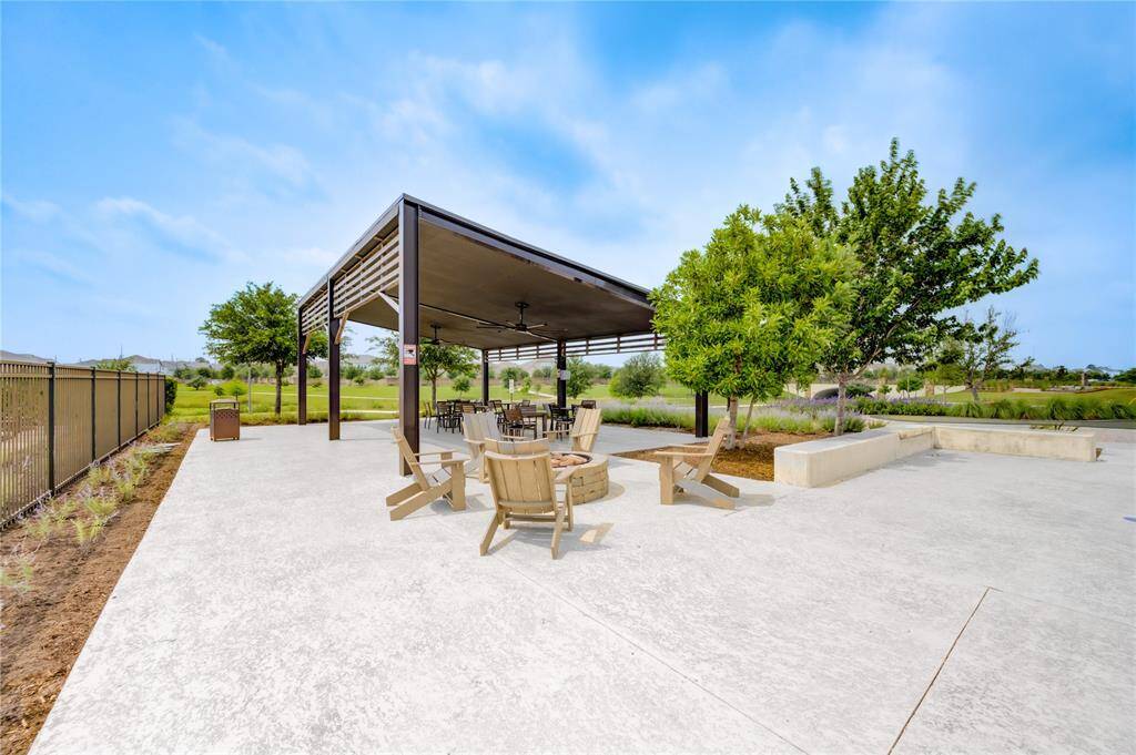 community park with  fitness center and outdoor walking trail