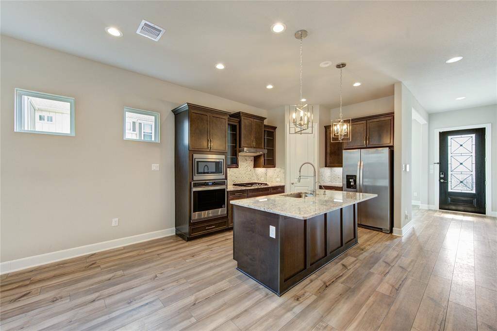 Open concept kitchen with Island