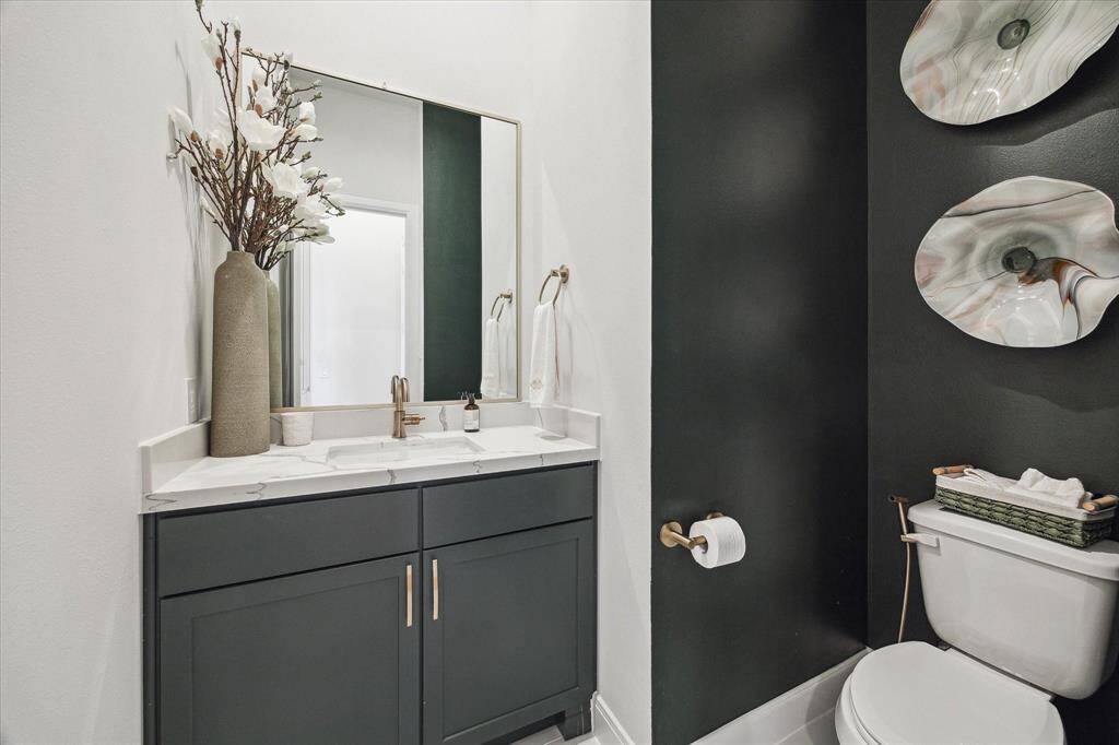 Second floor powder room