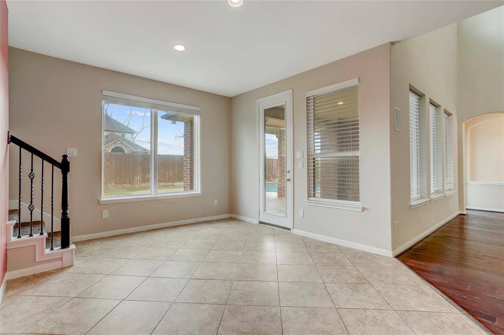 Breakfast area and a second set of stairs