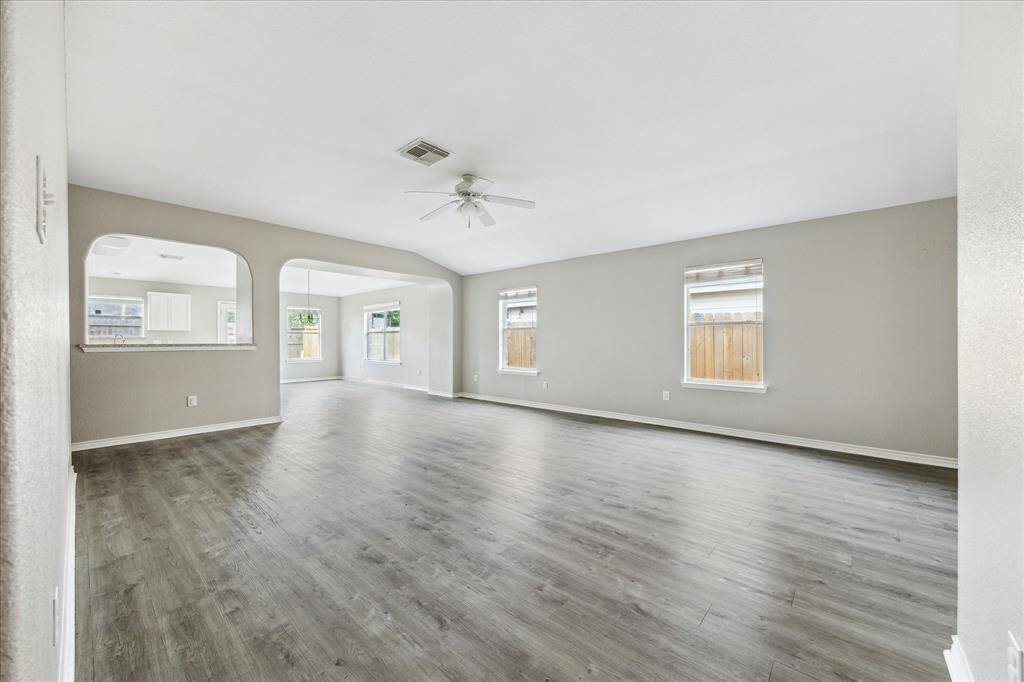 Spacious living room for your enterainment needs.