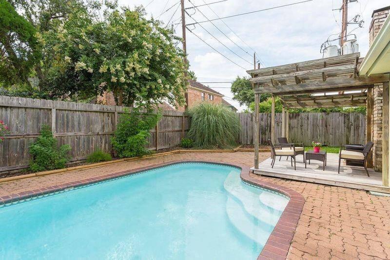 Soak up the sun or unwind in the shade, this backyard has it all! A sparkling pool invites refreshing dips on warm Texas days, while the charming pergola-covered patio offers the perfect spot to lounge, sip, and socialize. It’s outdoor living at its best!